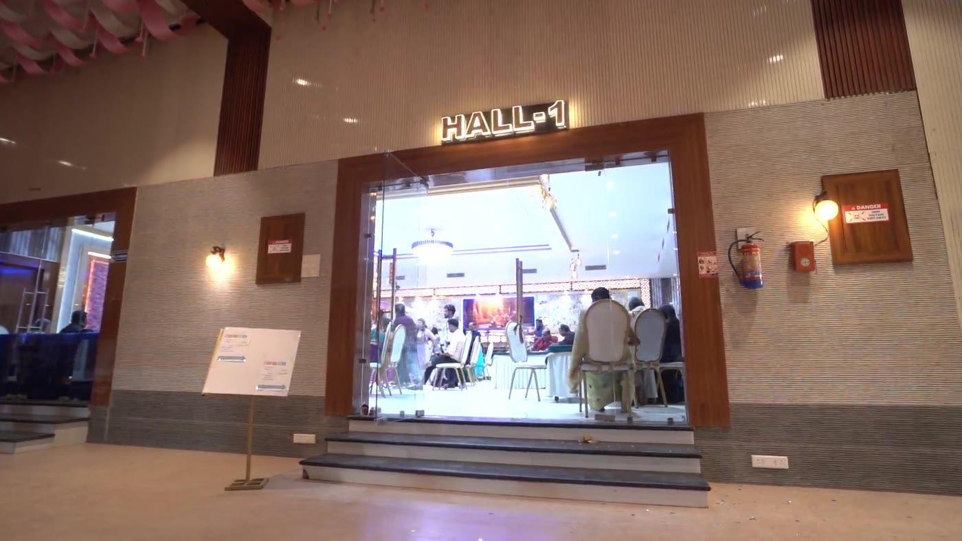 Hall 1 entrance at Maa Mahal Party Hall, an indoor banquet hall in Sector 2, Greater Noida West